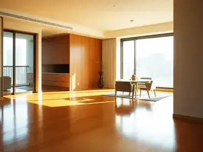 完成した漆塗り床