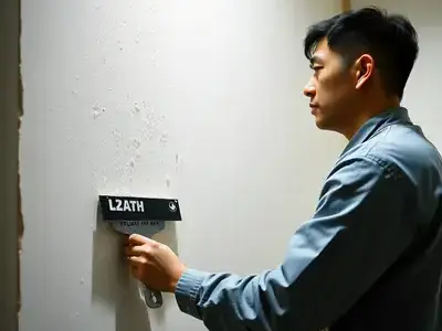 壁仕上げ施工の様子